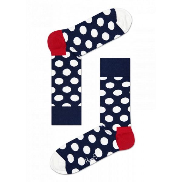 big dot socks azul marino