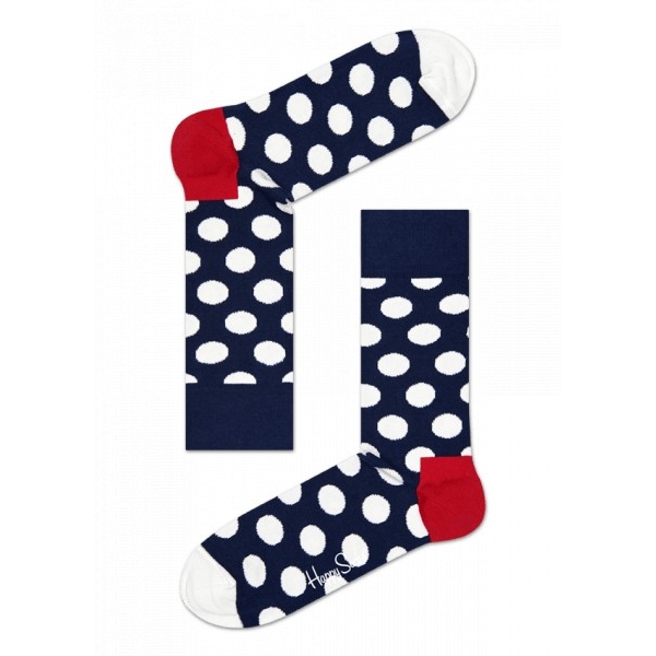 big dot socks azul marino