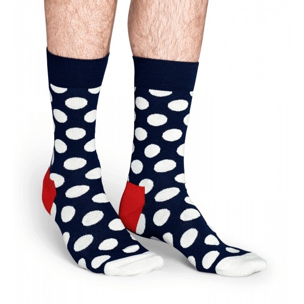 big dot socks azul marino