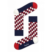 filled optic socks rojo/azul