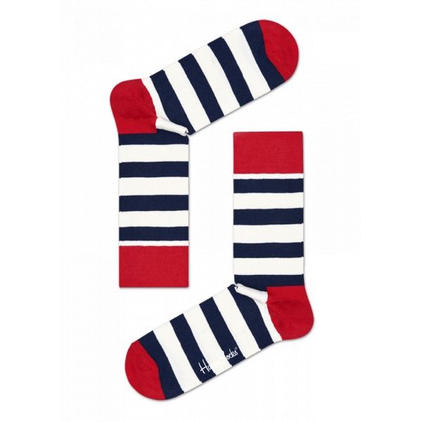 stripe socks azul/blanco