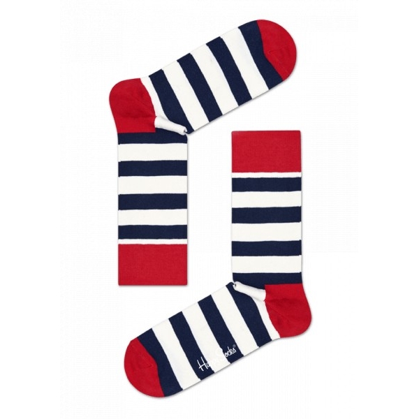 stripe socks azul/blanco