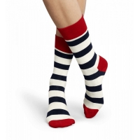 stripe socks azul/blanco