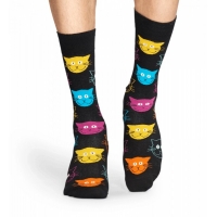 cat socks negro