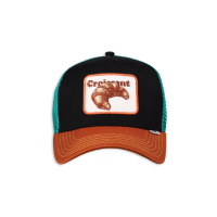 trucker cap food croissant