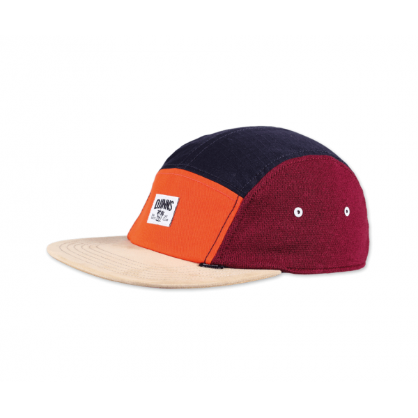 5-panel flat cap orange