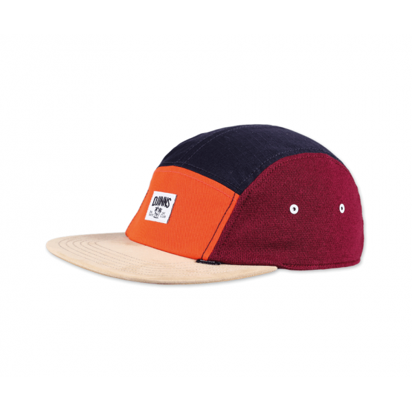 5-panel flat cap orange