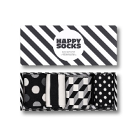 4-pack classic black & white socks gift box