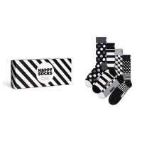 4-pack classic black & white socks gift box
