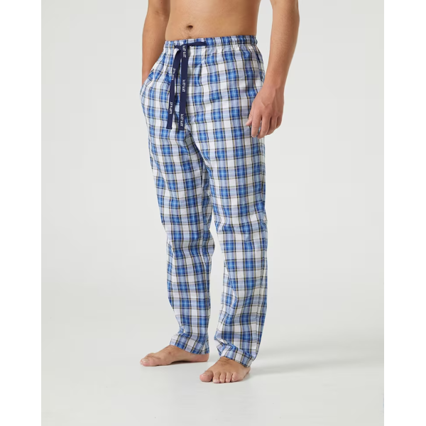 pijama largo cuadros azules
