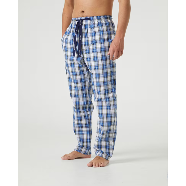 pijama largo cuadros azules