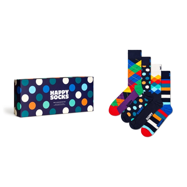 4-pack classic multicolor socks gift box