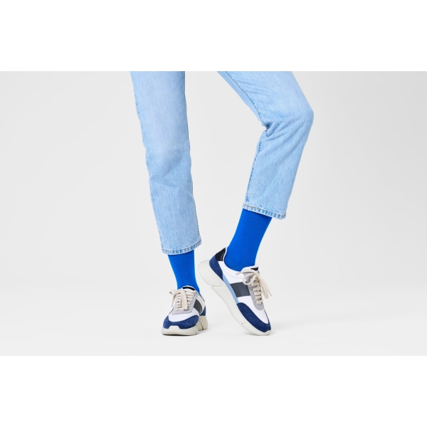solid blue socks