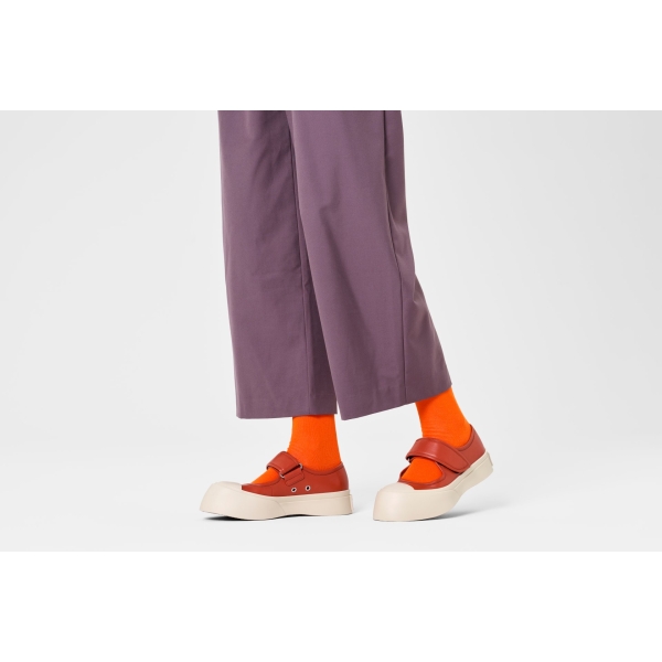 solid orange socks