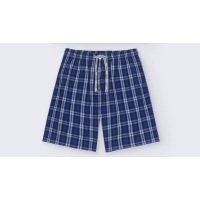pijama corto cuadros azules