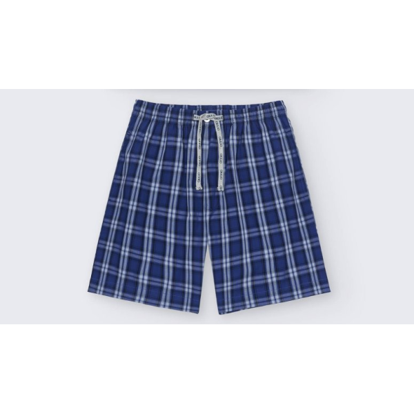 pijama corto cuadros azules