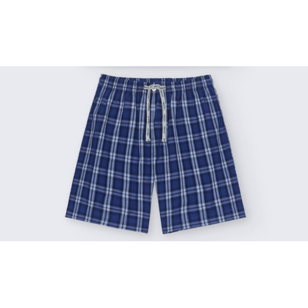 pijama corto cuadros azules