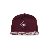 5-panel snapback rubber aztec wine