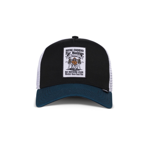 trucker cap being cheered black