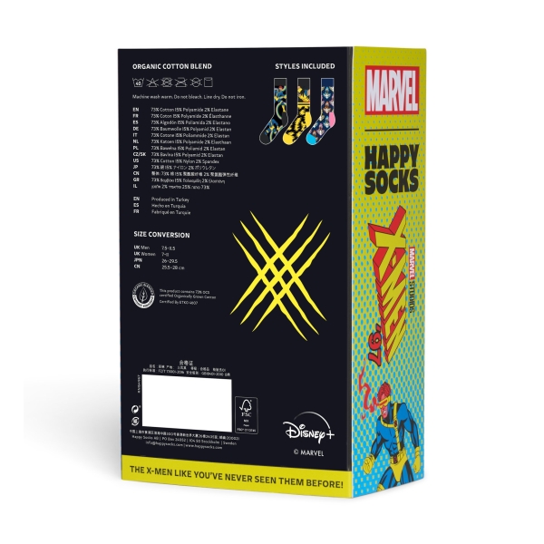 3-pack marvel x-men socks gift box