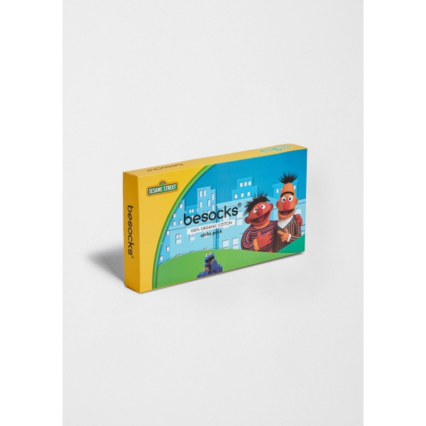 3-pack sesame street socks gift box