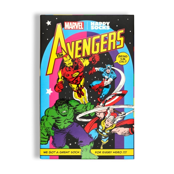 6-pack marvel avengers socks gift box