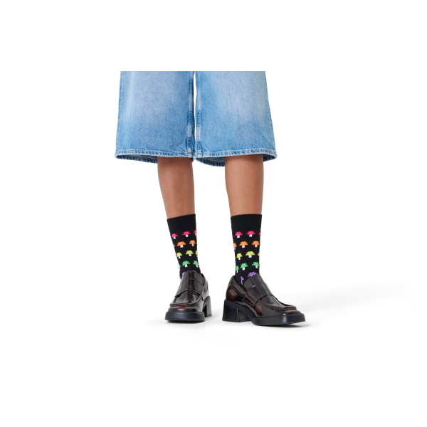 mushroom stripe socks