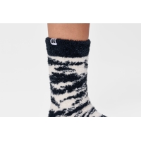 fluffy zebra socks
