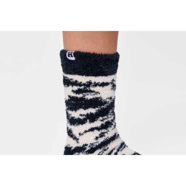 fluffy zebra socks
