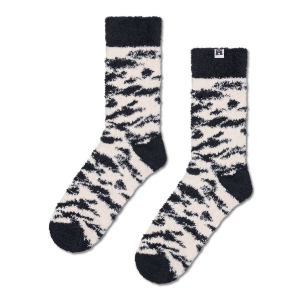 fluffy zebra socks