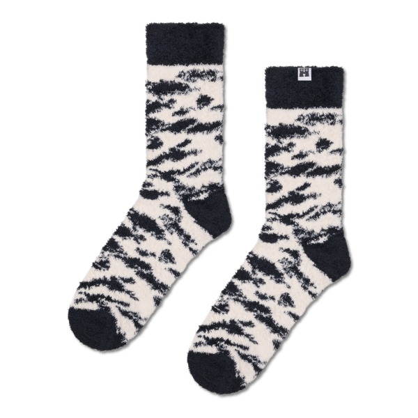 fluffy zebra socks