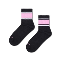 simple stripe 1/2 crew sneaker socks