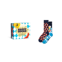 2-pack wurst and beer socks gift box