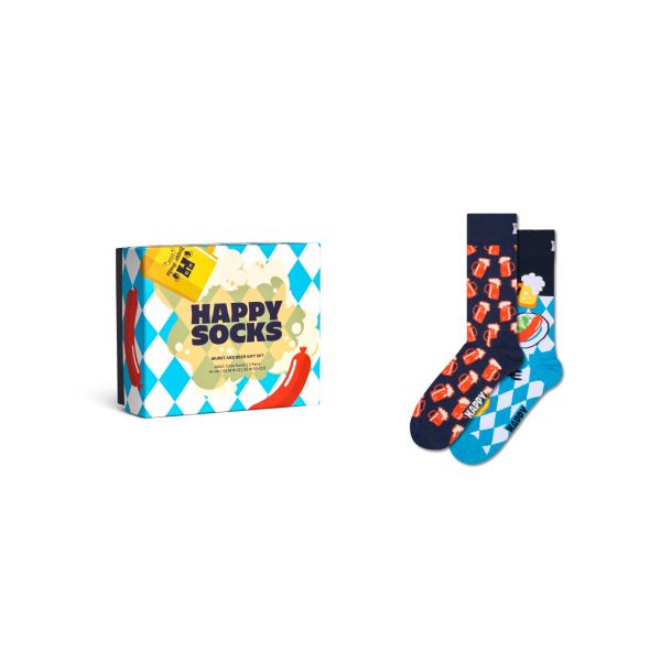 2-pack wurst and beer socks gift box