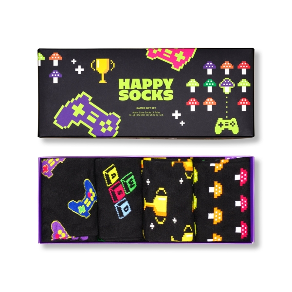 4-pack gamer socks gift box