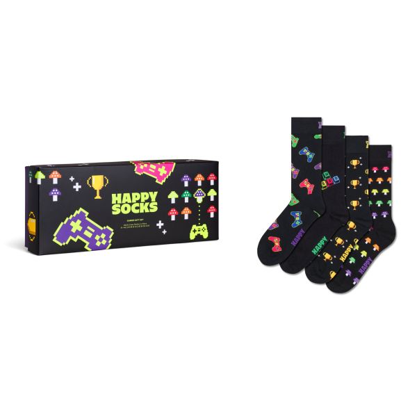 4-pack gamer socks gift box