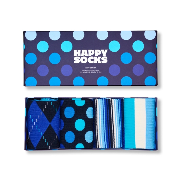 4-pack navy socks gift box