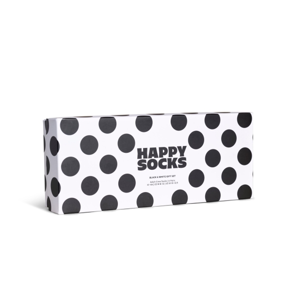 4-pack black and white socks gift box