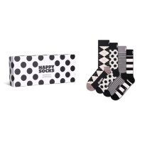 4-pack black and white socks gift box