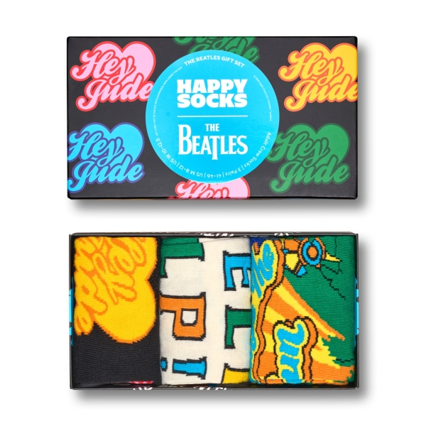 3-pack beatles socks gift box