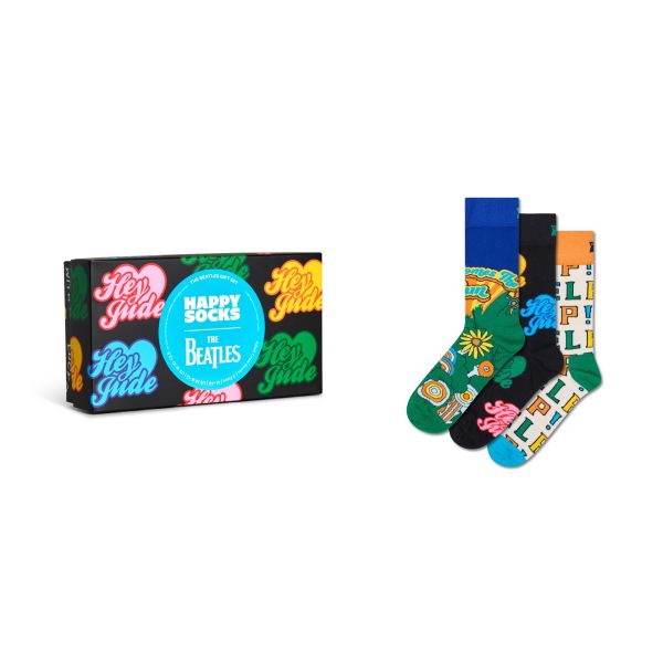 3-pack beatles socks gift box