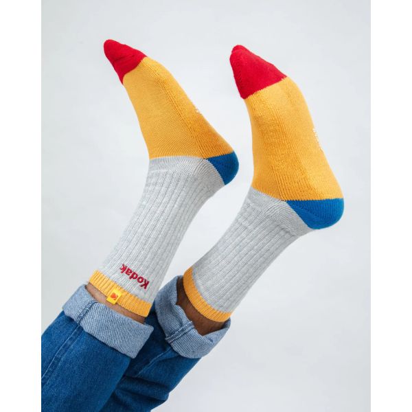 kodak block ribbed socks