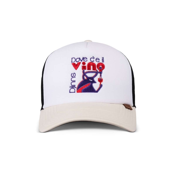 trucker cap food vino pino/white