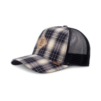 trucker cap denim wishy check/indigo