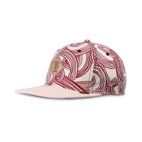 6-panel snapback ma pattern beige