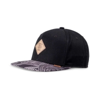 6-panel snapback ma pattern rev black