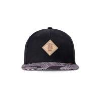 6-panel snapback ma pattern rev black