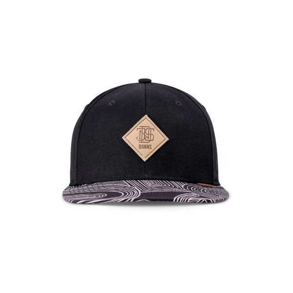 6-panel snapback ma pattern rev black