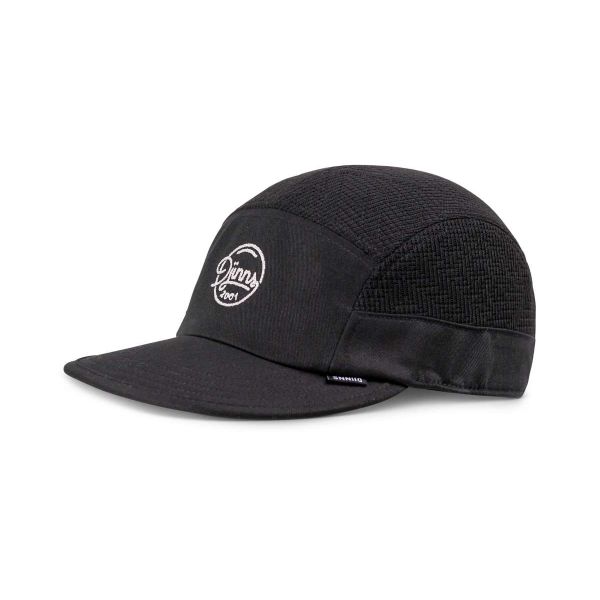 5-panel soft flat cap summer knit black