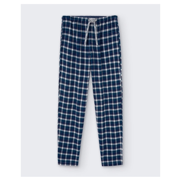 pijama llarg franela quadres blaus